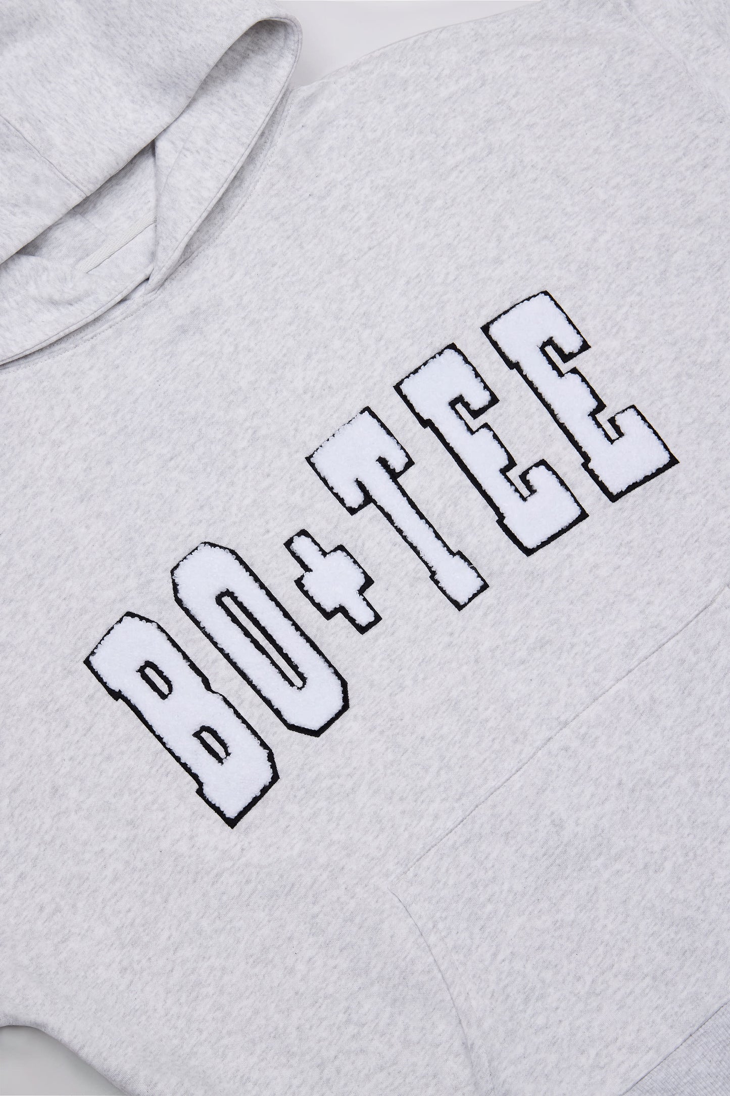 Soft Cotton Jersey Oversized Hoodie in Heather Grey