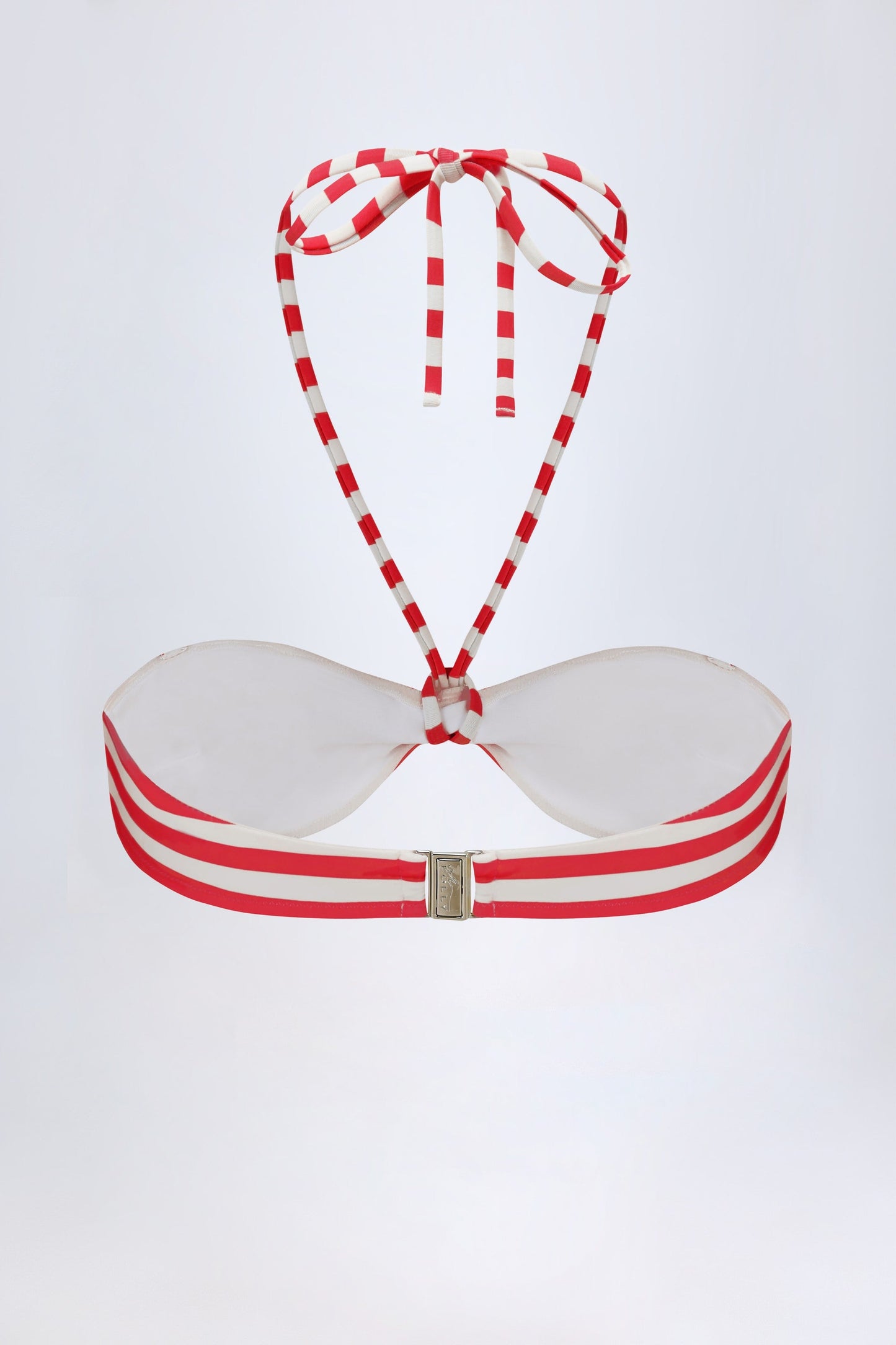 Multiway Bikini Top in Cherry Red Stripe