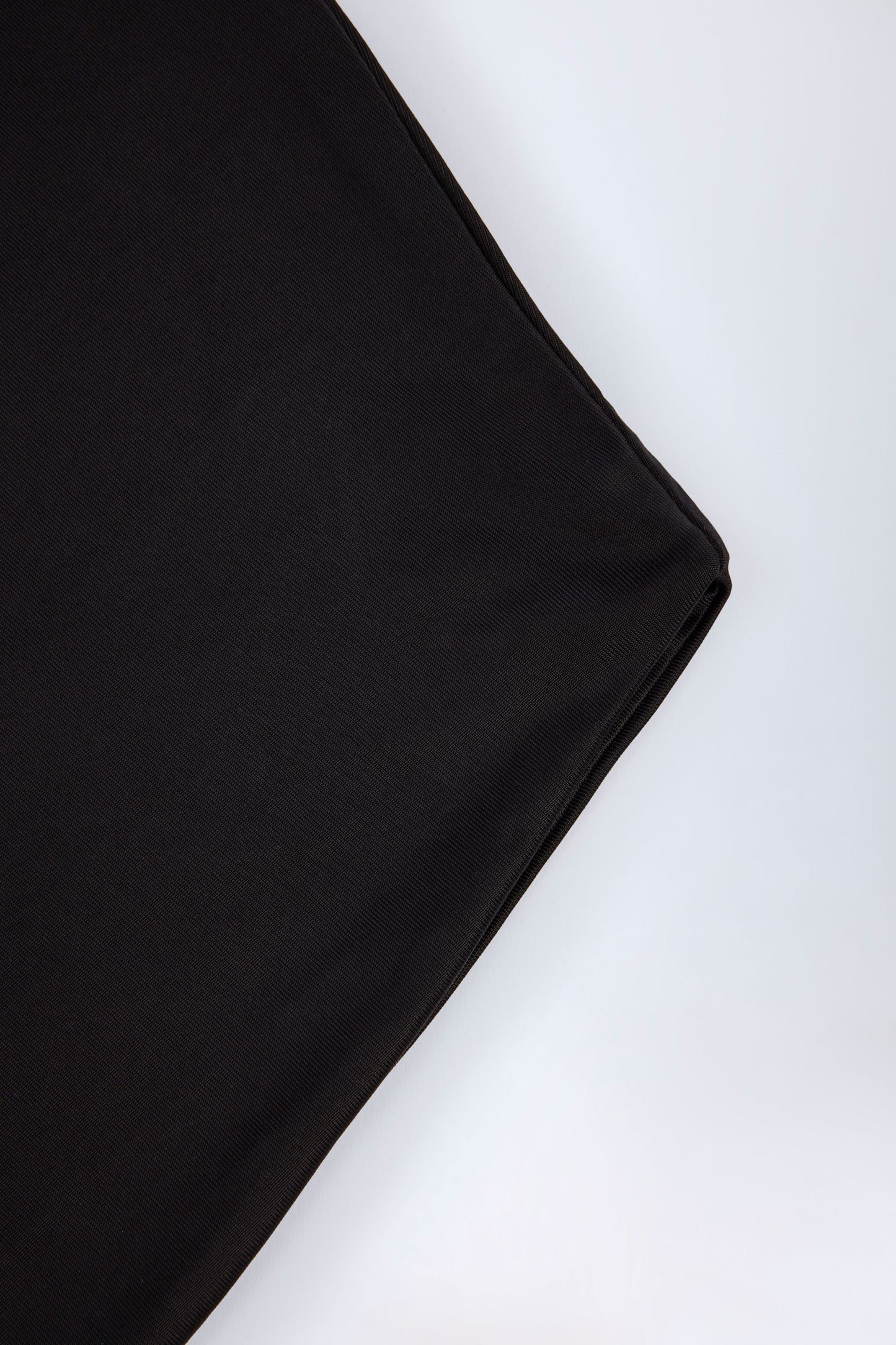 Slinky Jersey Backless Mini Dress in Black